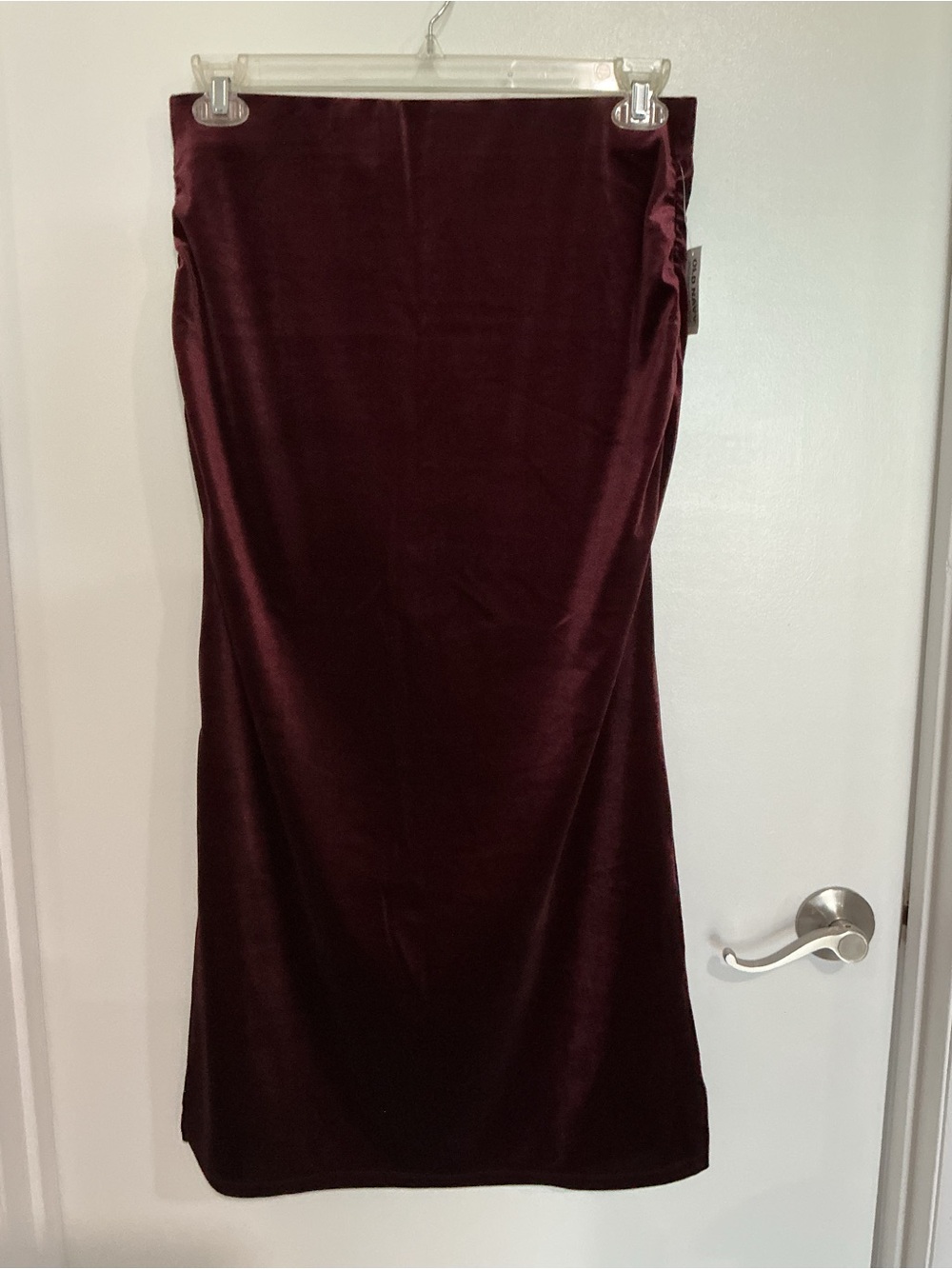 Old Navy Velvet Maxi Skirt - Burgundy
